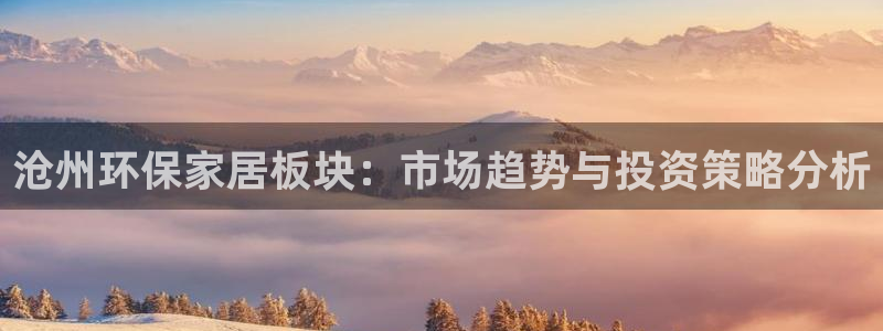 usdt汇率转换：沧州环保家居板块：市场趋势与投资策略分析